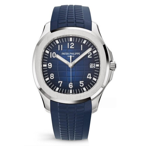 Patek Philippe 20th Anniversary Aquanaut 5168G-001，18K White Gold Watch Composite Strap