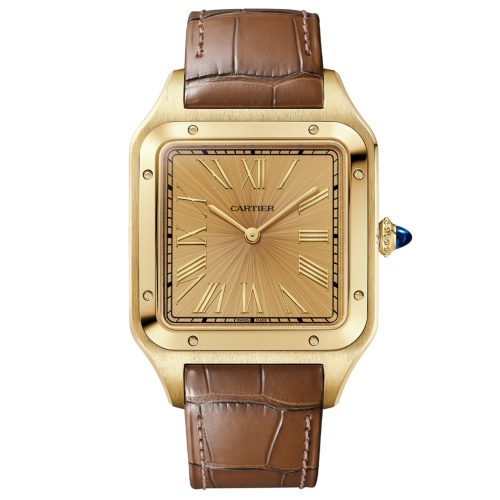 Santos Dumont Watch, Extra-Large Model, Manual Winding, Yellow Gold WGSA0111