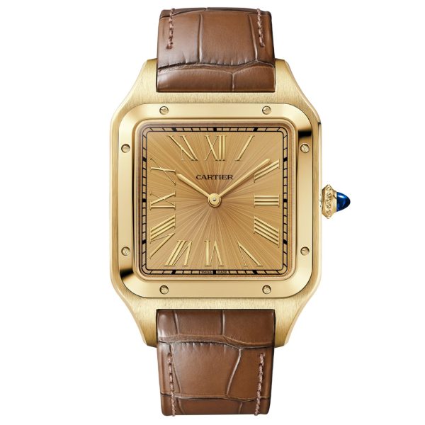 Santos Dumont Watch, Extra-Large Model, Manual Winding, Yellow Gold WGSA0111