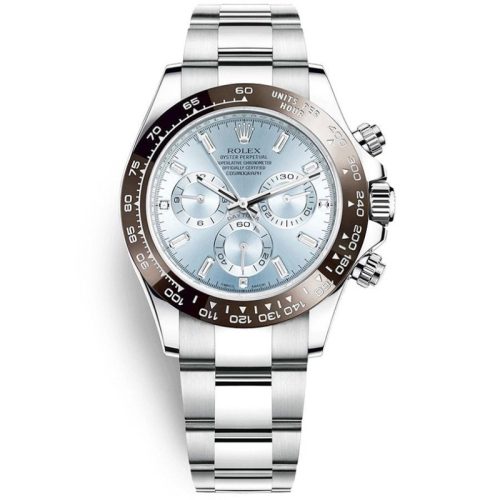 Rolex Rolex Cosmograph Daytona Ice Blue  Baguette Diamond Platinum Mens Watch 116506