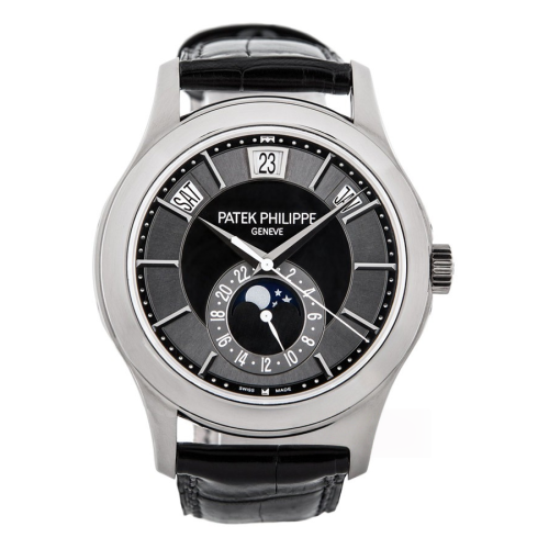 Patek Philippe Complications 5205G-010 Annual Calendar Moonphase18K White Gold Men’S Watch