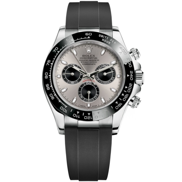 Rolex Cosmograph Daytona Steel and black Dial Oysterflex Strap Mens Watch 116519LN-0027