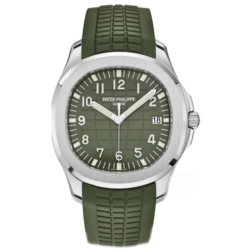 Patek Philippe AQUANAUT 5168G-010，18K White Gold Watch Composite Strap