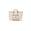CHANEL Woven Straw Raffia Striped MediumDeauville Tote