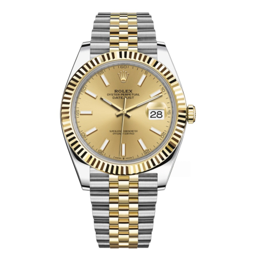 Rolex Oyster Perpetual Datejust 126333-0010，41MM  champagne dial, Fluted bezel