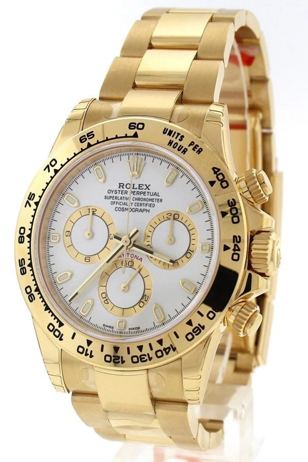ROLEX Cosmograph Daytona White Dial Gold Men's Watch 116508-0001