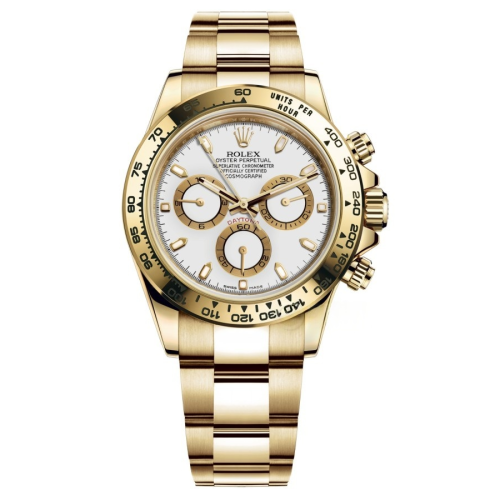 ROLEX Cosmograph Daytona White Dial Gold Men's Watch 116508-0001