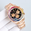Rolex Daytona Rainbow 116595RBOW: Black Dial, Diamond Bezel, Oyster Bracelet, Rose Gold Watch