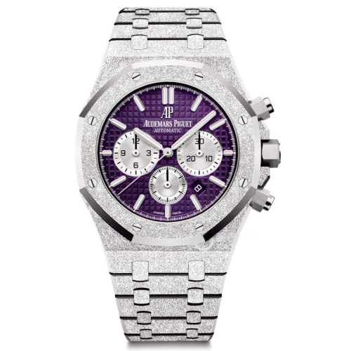 Audemars Piguet Royal Oak 26331BC.GG.1224BC.01 Selfwinding Chronograph Frosted White Gold Purple Dial LIMITED EDITION OF 200