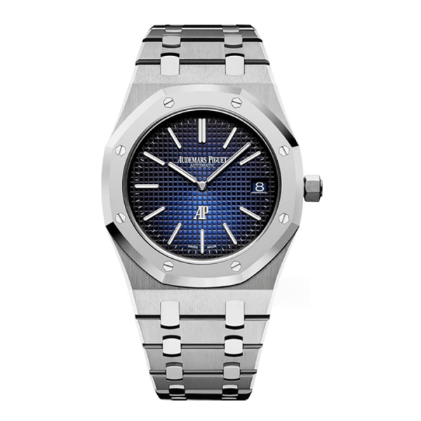Audemars Piguet Royal Oak 15202IP.OO.1240IP.01 Stainless Steel Ultra-Thin Watch, 39 mm (Limited Edition Smoky Blue)