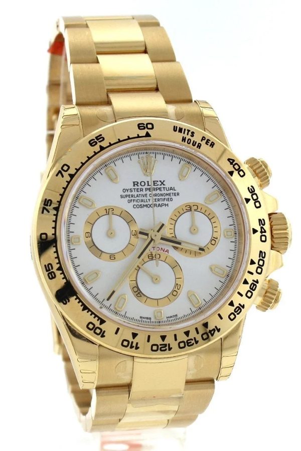 ROLEX Cosmograph Daytona White Dial Gold Men's Watch 116508-0001