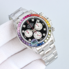 Rolex Daytona White Gold Rainbow Bezel Black Diamond Dial 116599RBOW