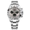 Rolex Cosmograph Daytona 116509-0072 Steel and Black Oyster White Gold Mens Watch