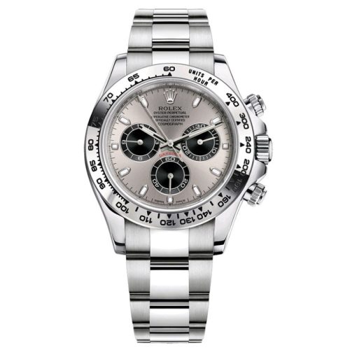 Rolex Cosmograph Daytona 116509-0072 Steel and Black Oyster White Gold Mens Watch