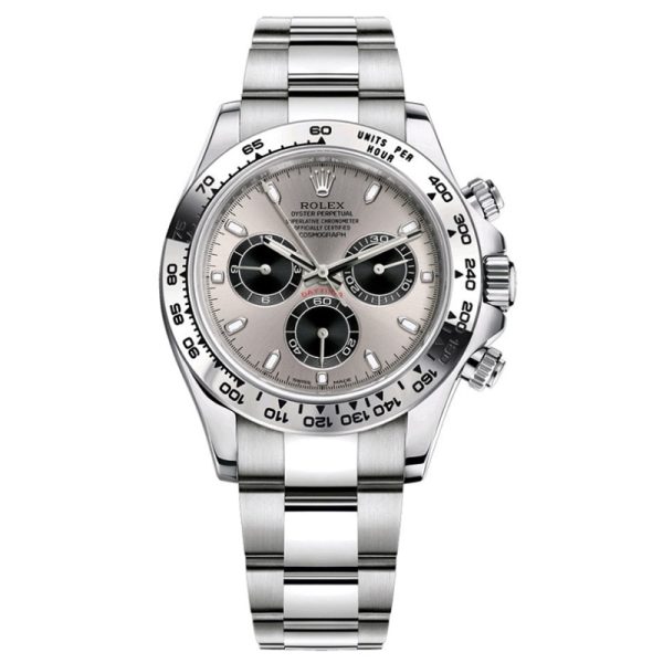 Rolex Cosmograph Daytona 116509-0072 Steel and Black Oyster White Gold Mens Watch