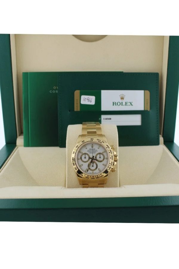 ROLEX Cosmograph Daytona White Dial Gold Men's Watch 116508-0001