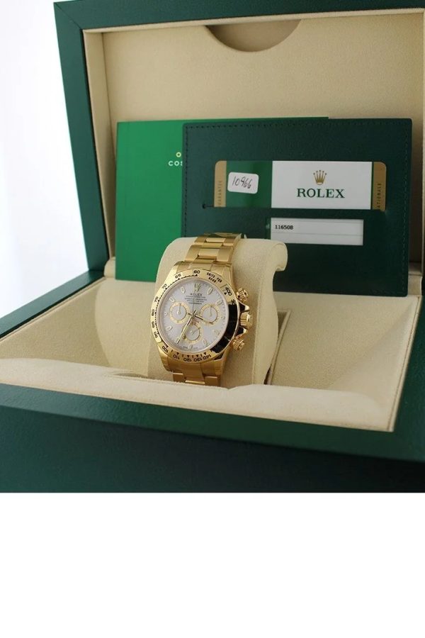 ROLEX Cosmograph Daytona White Dial Gold Men's Watch 116508-0001