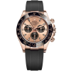 Rolex Cosmograph Daytona Pink and black Dial Oysterflex Strap Mens Everose Watch 116515LN-0018