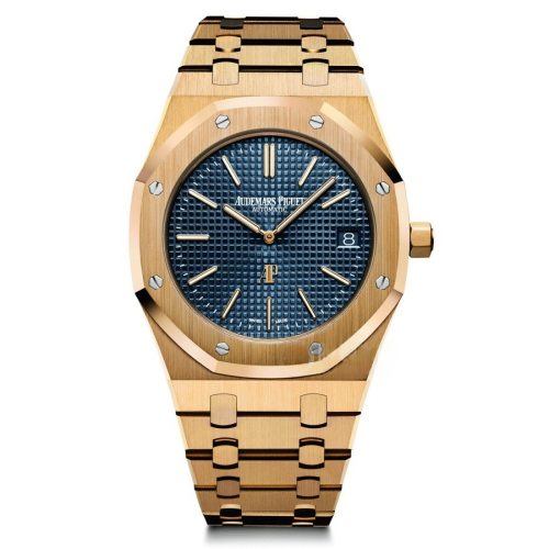 Audemars Piguet Royal Oak 15202BA.OO.1240BA.01 Stainless steel ultra-thin watch, 39 mm 18K yellow gold