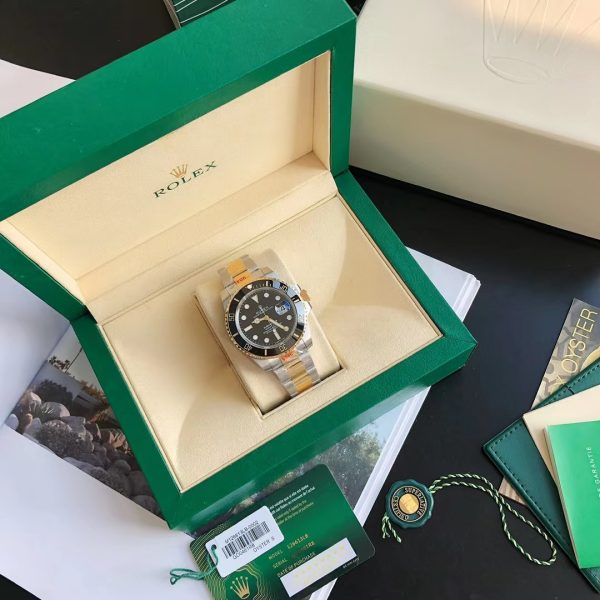 Rolex Submariner，M126613ln-0002 Steel Yellow Gold Black Dial Mens Watch 40MM