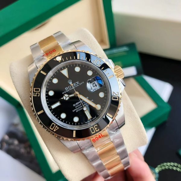 Rolex Submariner，M126613ln-0002 Steel Yellow Gold Black Dial Mens Watch 40MM