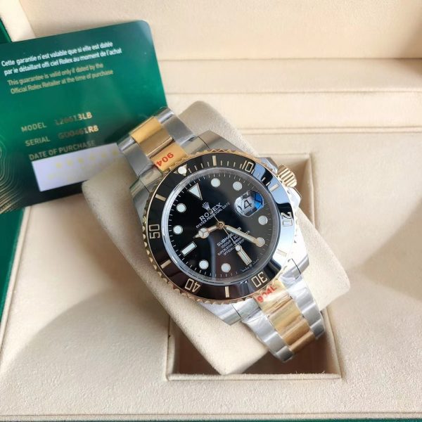 Rolex Submariner，M126613ln-0002 Steel Yellow Gold Black Dial Mens Watch 40MM