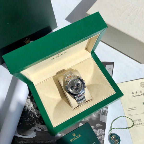 Rolex Cosmograph Daytona 116509-0072 Steel and Black Oyster White Gold Mens Watch