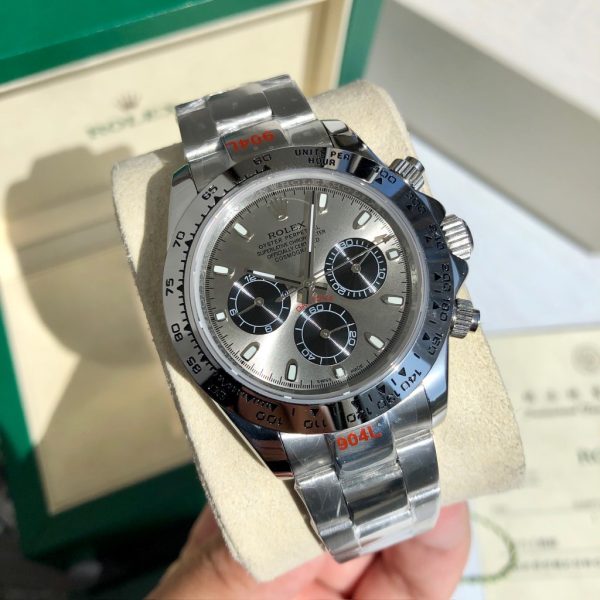 Rolex Cosmograph Daytona 116509-0072 Steel and Black Oyster White Gold Mens Watch
