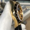 Rolex Cosmograph Daytona Black Champagne Yellow Gold Oysterflex Strap Mens Watch 116518LN-0047