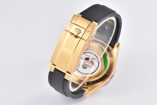 Rolex Cosmograph Daytona Black Champagne Yellow Gold Oysterflex Strap Mens Watch 116518LN-0047