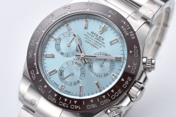 Rolex Rolex Cosmograph Daytona Ice Blue  Baguette Diamond Platinum Mens Watch 116506