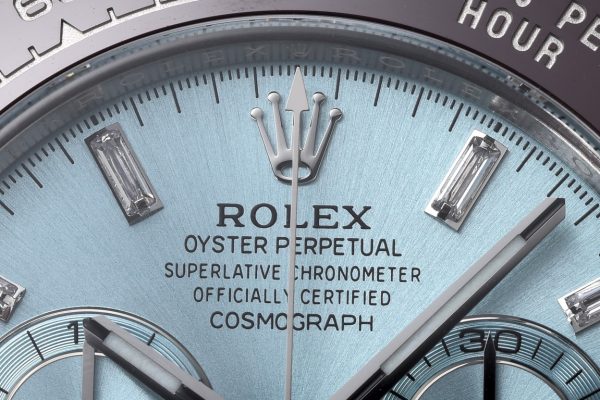 Rolex Rolex Cosmograph Daytona Ice Blue  Baguette Diamond Platinum Mens Watch 116506