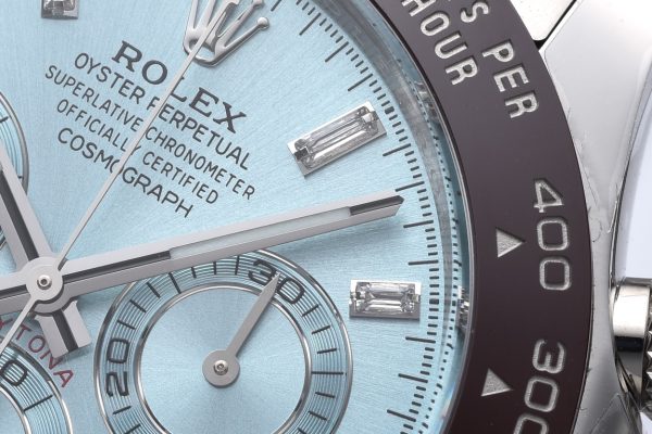 Rolex Rolex Cosmograph Daytona Ice Blue  Baguette Diamond Platinum Mens Watch 116506