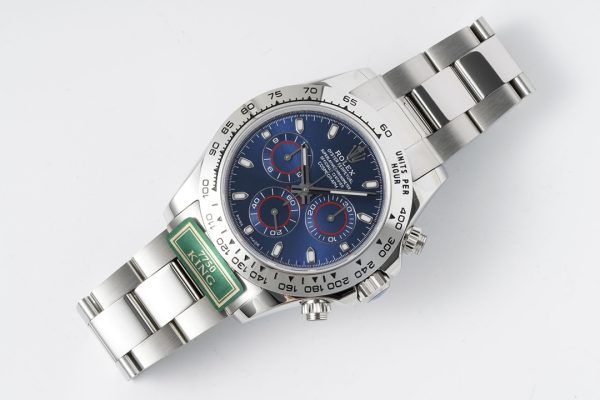 ROLEX Cosmograph Daytona 40 Blue Dial White Gold Oyster Men's Watch 116509-0071