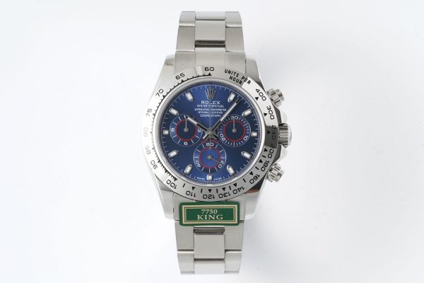 ROLEX Cosmograph Daytona 40 Blue Dial White Gold Oyster Men's Watch 116509-0071