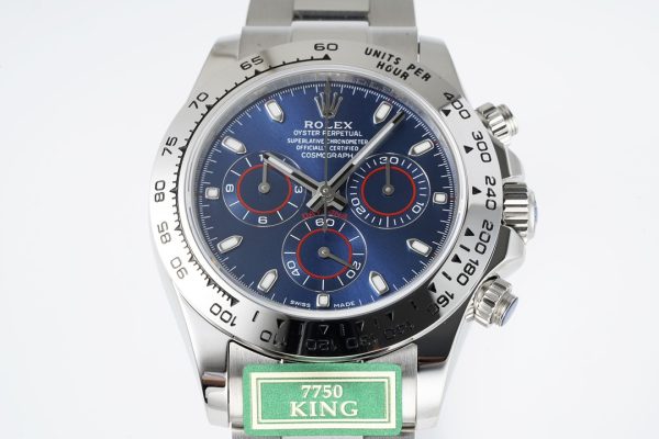 ROLEX Cosmograph Daytona 40 Blue Dial White Gold Oyster Men's Watch 116509-0071
