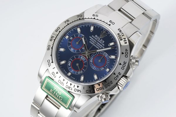 ROLEX Cosmograph Daytona 40 Blue Dial White Gold Oyster Men's Watch 116509-0071