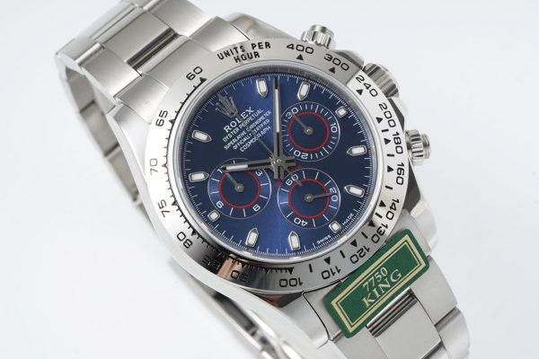 ROLEX Cosmograph Daytona 40 Blue Dial White Gold Oyster Men's Watch 116509-0071