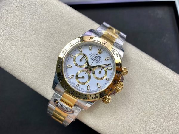 ROLEX Cosmograph Daytona White Dial Stainless Steel and Gold Men's Watch 116503-0001