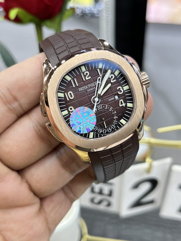 Patek Philippe AQUANAUT 5164R-001, 18K rose gold, dual time zone, 40.8 mm