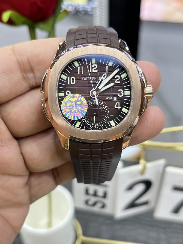 Patek Philippe AQUANAUT 5164R-001, 18K rose gold, dual time zone, 40.8 mm