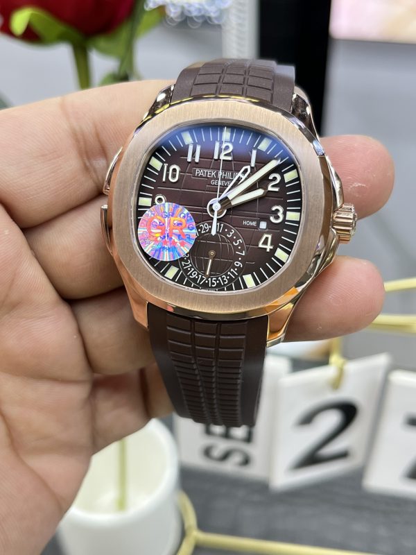 Patek Philippe AQUANAUT 5164R-001, 18K rose gold, dual time zone, 40.8 mm