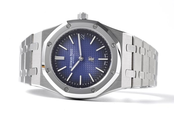 Audemars Piguet Royal Oak 15202IP.OO.1240IP.01 Stainless Steel Ultra-Thin Watch, 39 mm (Limited Edition Smoky Blue)