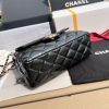 Chanel Hobo Bag - Black Shiny Crinkled Calfskin | Gold Hardware