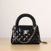 Black Quilted Calfskin Leather Nano Classic Kelly Shopper