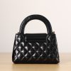 Black Quilted Calfskin Leather Nano Classic Kelly Shopper