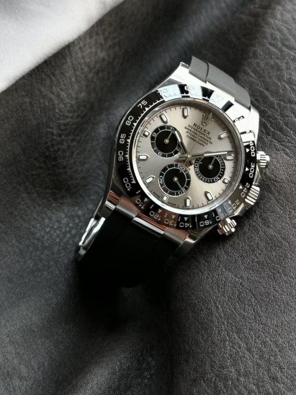 Rolex Cosmograph Daytona Steel and black Dial Oysterflex Strap Mens Watch 116519LN-0027