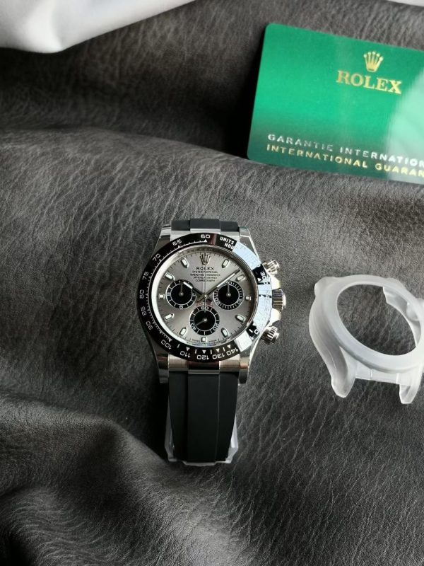 Rolex Cosmograph Daytona Steel and black Dial Oysterflex Strap Mens Watch 116519LN-0027