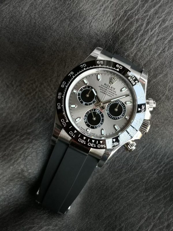 Rolex Cosmograph Daytona Steel and black Dial Oysterflex Strap Mens Watch 116519LN-0027