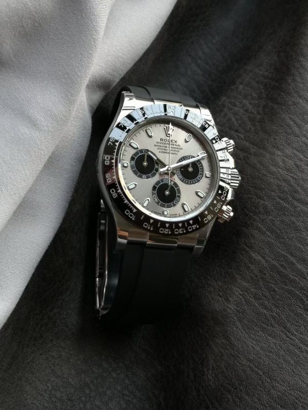 Rolex Cosmograph Daytona Steel and black Dial Oysterflex Strap Mens Watch 116519LN-0027